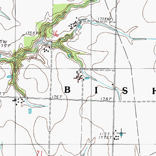 Topographic Map of Goeckner Farms, IL