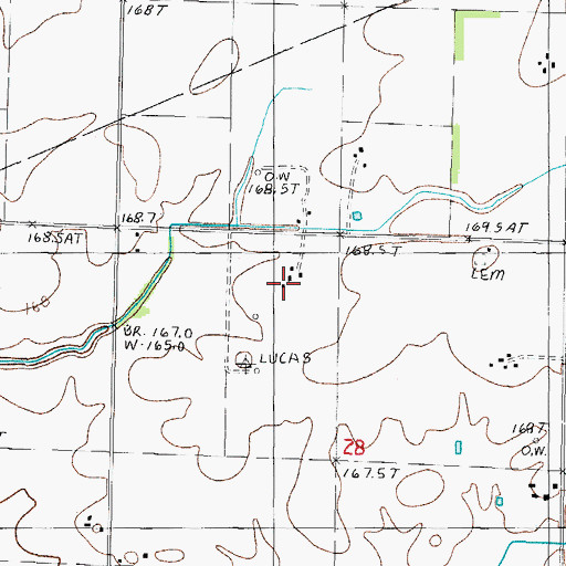 Topographic Map of Joergens Farm, IL