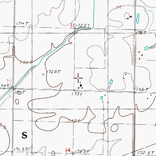 Topographic Map of Zimdars Farm, IL