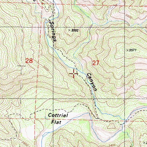 Topographic Map of Coldwater Fork, CA