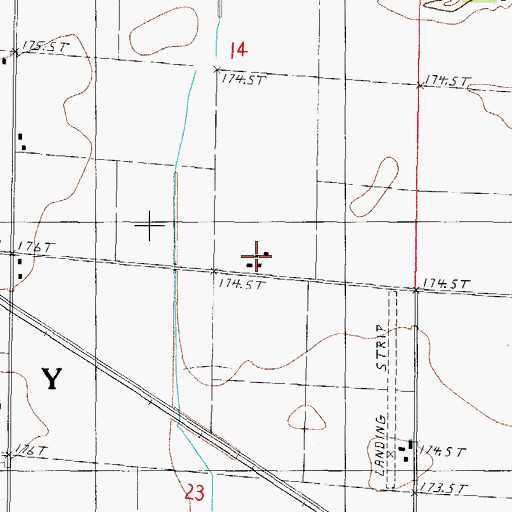 Topographic Map of Green Farms, IL
