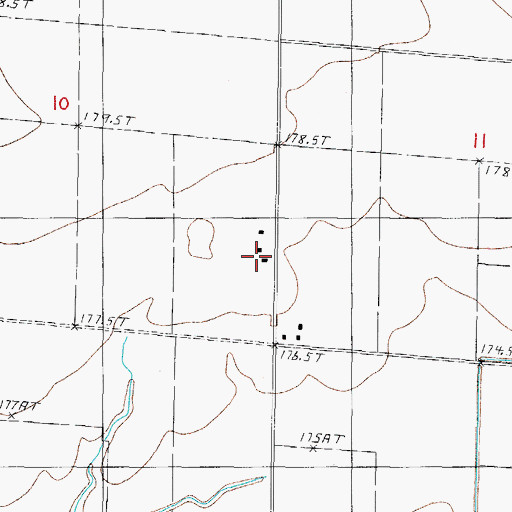 Topographic Map of Hetzer Farms, IL
