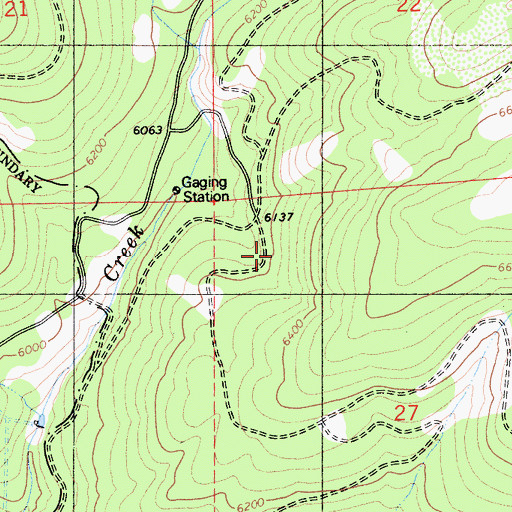 Topographic Map of Cole Creek Cabin, CA