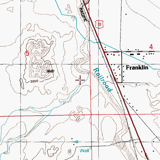 Topographic Map of Burro Wash, AZ