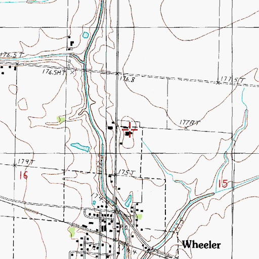 Topographic Map of Maple Lawn Herford Farm, IL