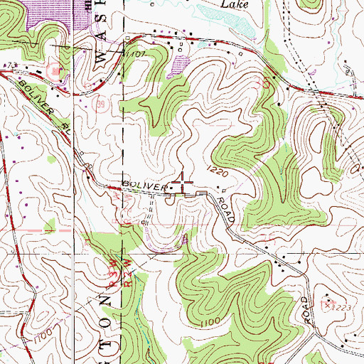 Topographic Map of Smith Valley Dairy Farms, OH