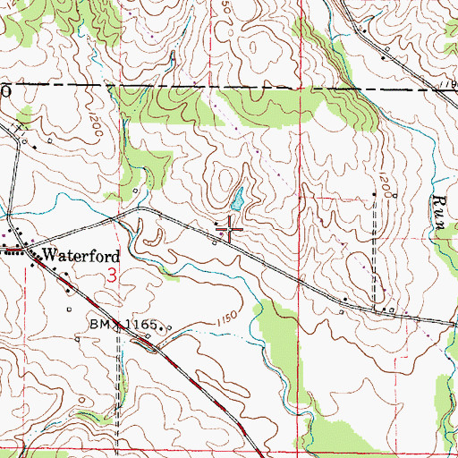Topographic Map of Bonhomie Acres, OH