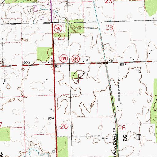 Topographic Map of Canal View Farm, OH