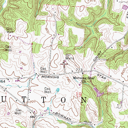 Topographic Map of Morning Star Farm, OH