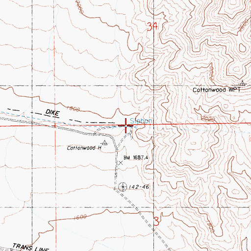 Topographic Map of Colorado River Aqueduct, CA