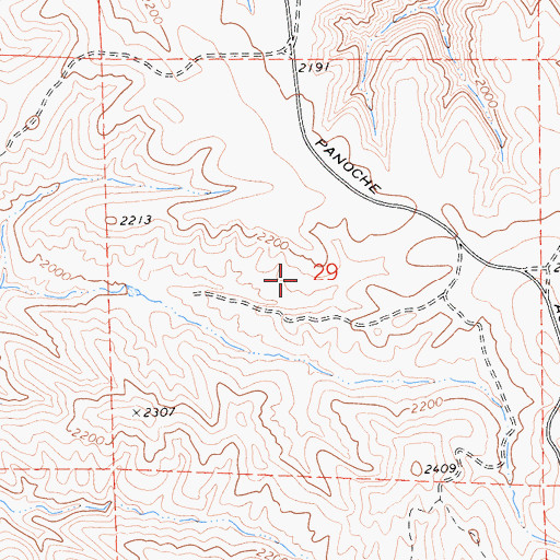 Topographic Map of Panoche Hills Management Area, CA