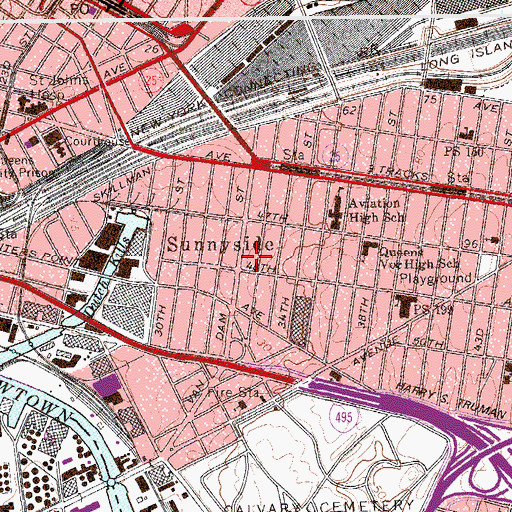 Topographic Map of City Ice Pavilion, NY
