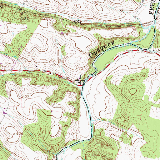 Topographic Map of Cleridge, VA