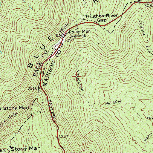 Topographic Map of Dale Spring, VA