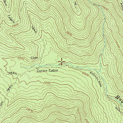 Topographic Map of Aaron Nicholson House (historical), VA