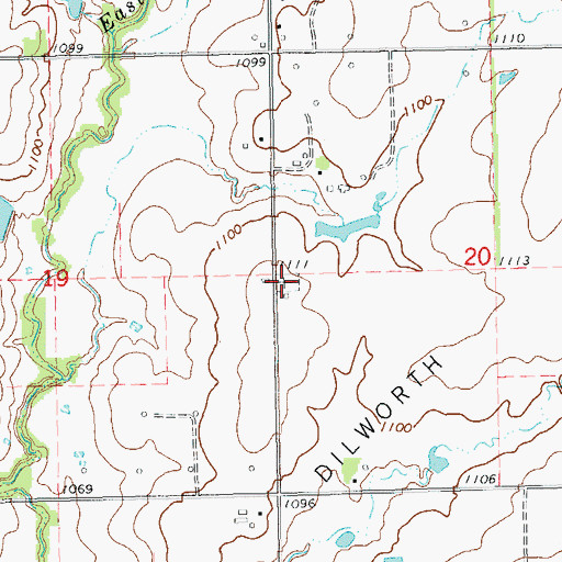 Topographic Map of Plainview Cemetery, OK