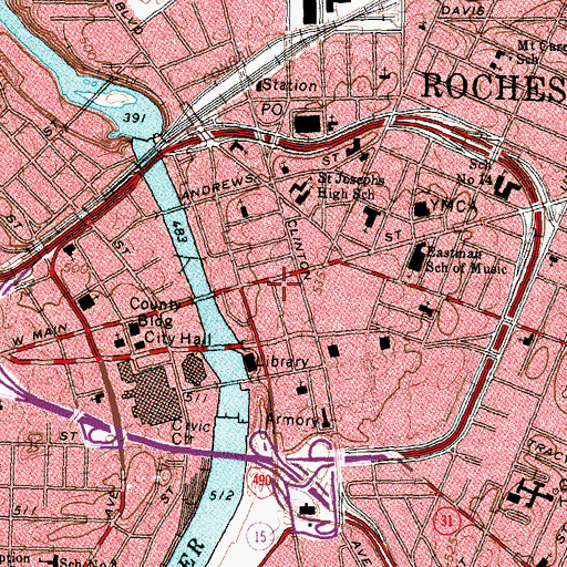 Topographic Map of Alliance Building, NY