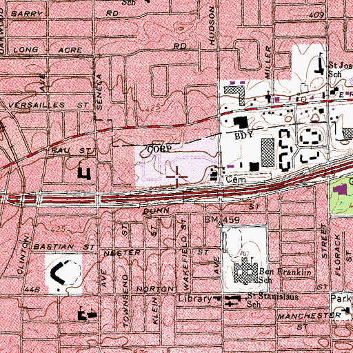 Topographic Map of Hudson - Ridge Tower, NY