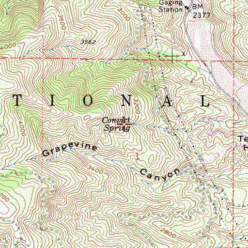Topographic Map of Convict Spring, CA
