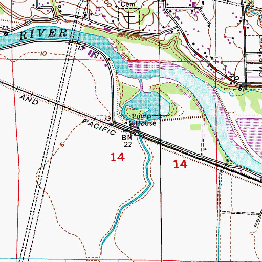 Topographic Map of Misich Dairy Farm, WA