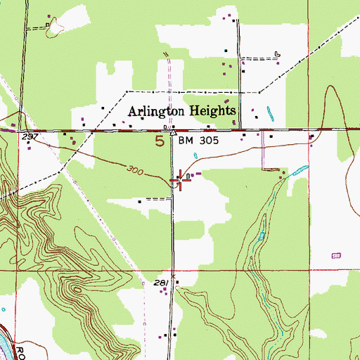 Topographic Map of Tillman Dairy, WA