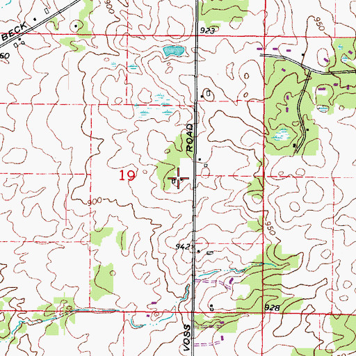 Topographic Map of Coniston Farms, IL