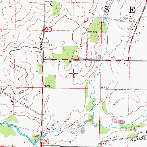 Topographic Map of Cherry Lane Farms, IL
