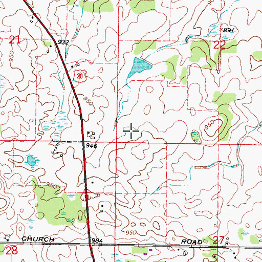 Topographic Map of Fox Valley Nursery, IL