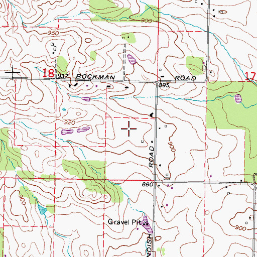 Topographic Map of Windy Ridge Ranch, IL