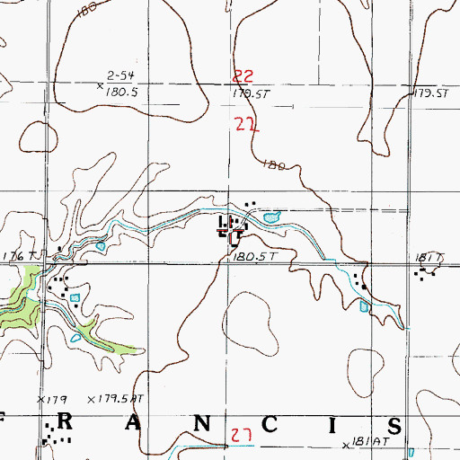 Topographic Map of Hartke Swine Center, IL