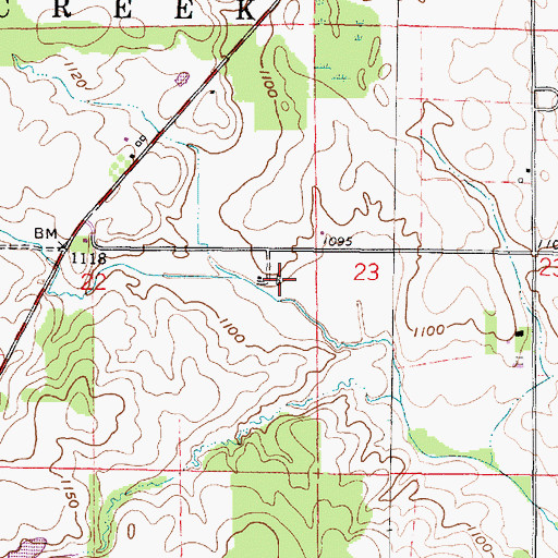 Topographic Map of White Dairy, OH