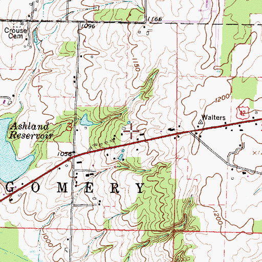 Topographic Map of Fackler Arabian Farm, OH