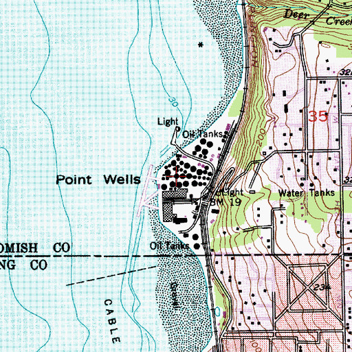 Topographic Map of Chevron Hill Tank Farm, WA