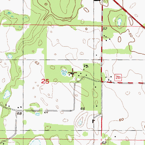 Topographic Map of Jackson Dairy, FL