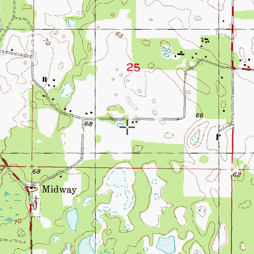 Topographic Map of Shaw Dairy, FL