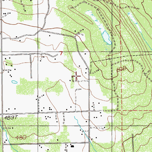 Topographic Map of Rainbow Bridge Farm, WA