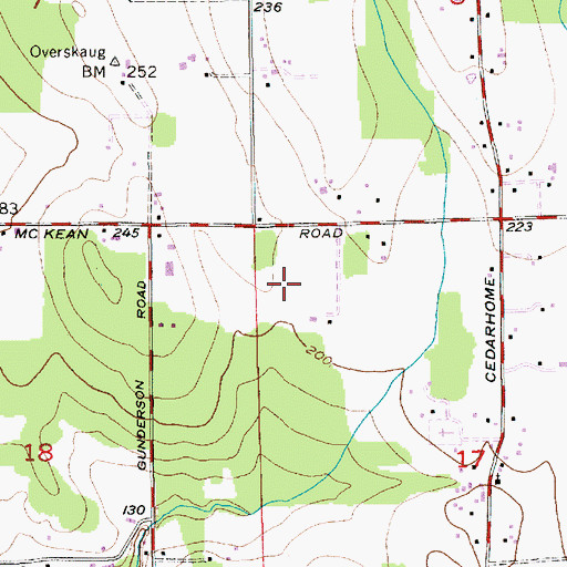 Topographic Map of Tazer Valley Farm, WA