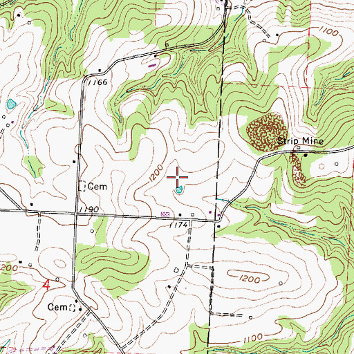 Topographic Map of Clover Patch Dairy, OH