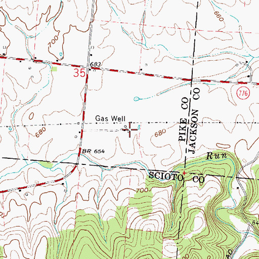 Topographic Map of Cordle Dairy, OH