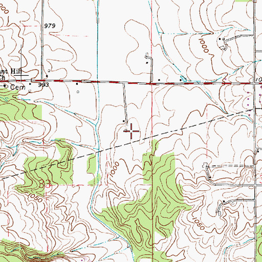 Topographic Map of Pleasant Vale Dairy, OH
