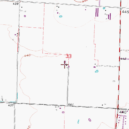Topographic Map of Bruns Dairy Farm, IL