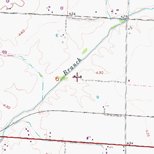 Topographic Map of Kordair Farms, IL