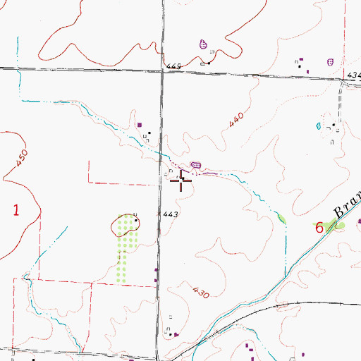 Topographic Map of Pingsterhaus Farms, IL