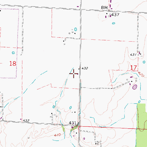 Topographic Map of Spihlmann Farms, IL