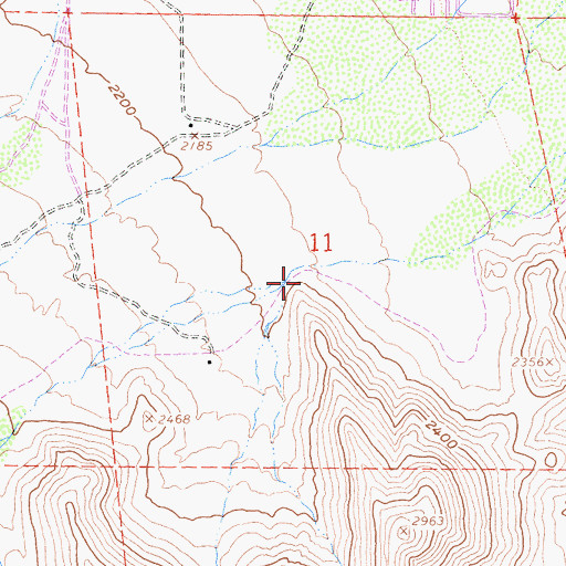 Topographic Map of Cottonwood Canyon, CA