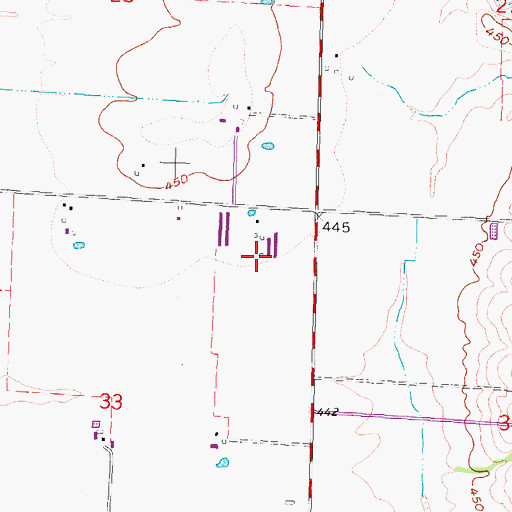 Topographic Map of Maue Farms, IL