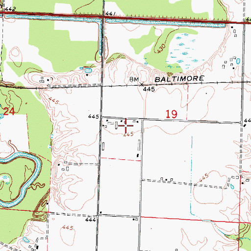 Topographic Map of Schuetz Farm, IL