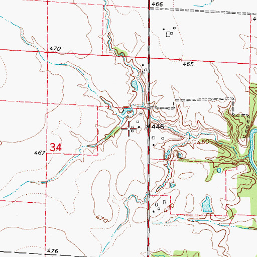 Topographic Map of Timmermann Farms, IL