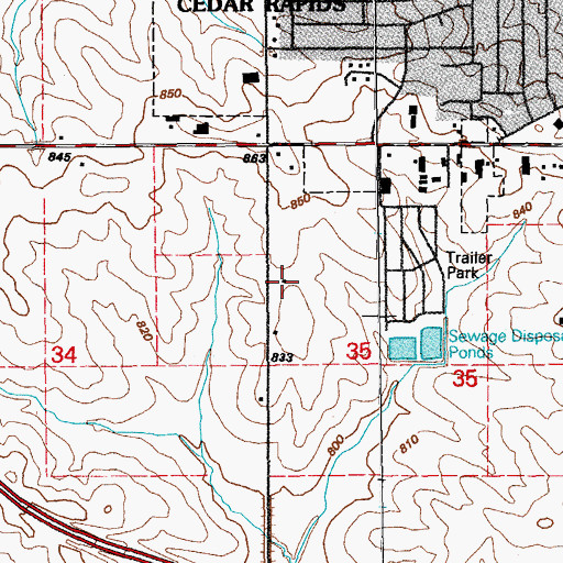 Topographic Map of Stonebridge Church, IA