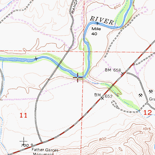 Topographic Map of Cottonwood Creek, CA